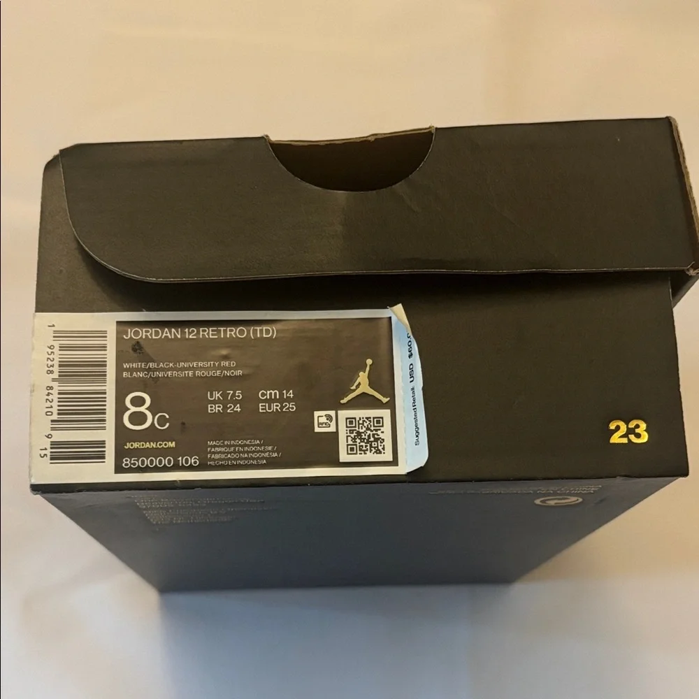 Jordan 12 Retro Sneakers Blue / Black / White Toddler Size 8C GUC